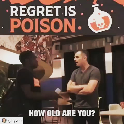 #Repost @garyvee
• • • • •
Let this really settle in.
Regret will kill your prod… post thumbnail image