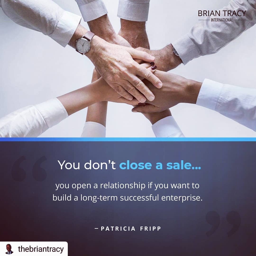 #Repost @thebriantracy
• • • • •
If you’re focusing on making a short-term sale,… post thumbnail image