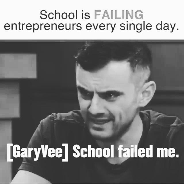 #Repost @garyvee
• • • • •
School isn’t built for entrepreneurship. It’s built f… post thumbnail image