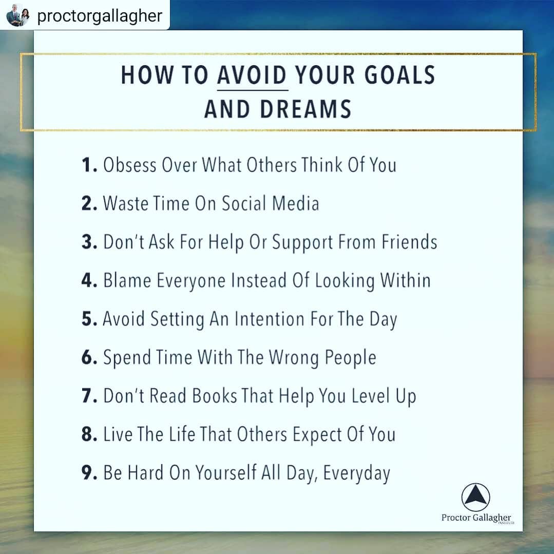 #Repost @proctorgallagher
• • • • •

Here are 9 simple ways to NOT achieve your … post thumbnail image